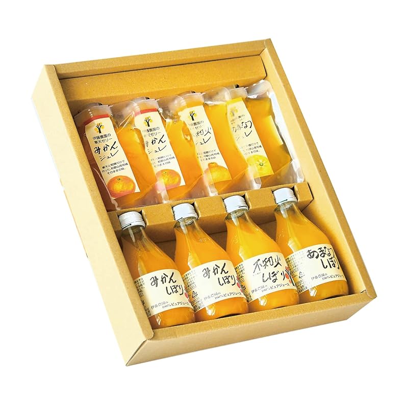 

[ mandarin orange gift present ]Ito Farm tangerine juice 4 pieces tangerine jelly 4 pieces Assortment Sweets without chemical additives jelly 100%