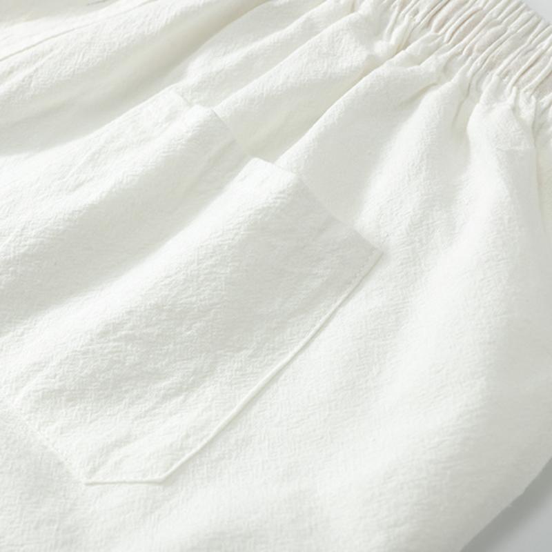 Plus Size 9XL Men's Cotton and Linen Shorts Men's Summer Japanese Retro Pants Casual Straight Cool Five-point Pants