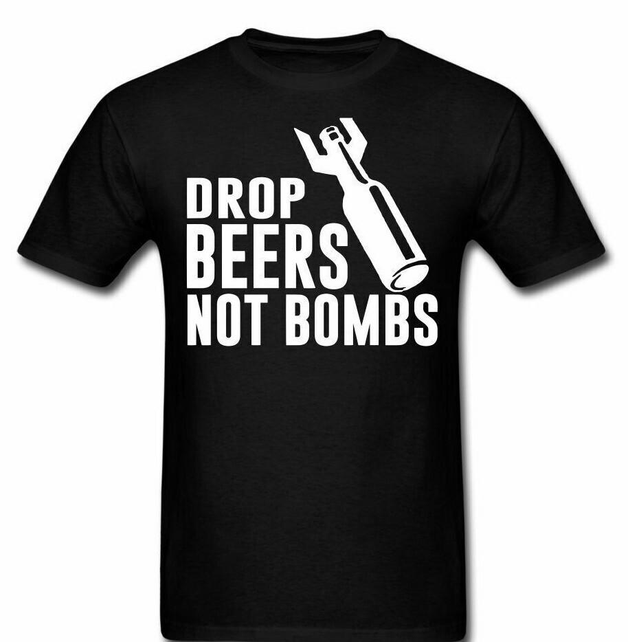 Drop Beers not bombs anarchy protest activist T shirt Tee XL