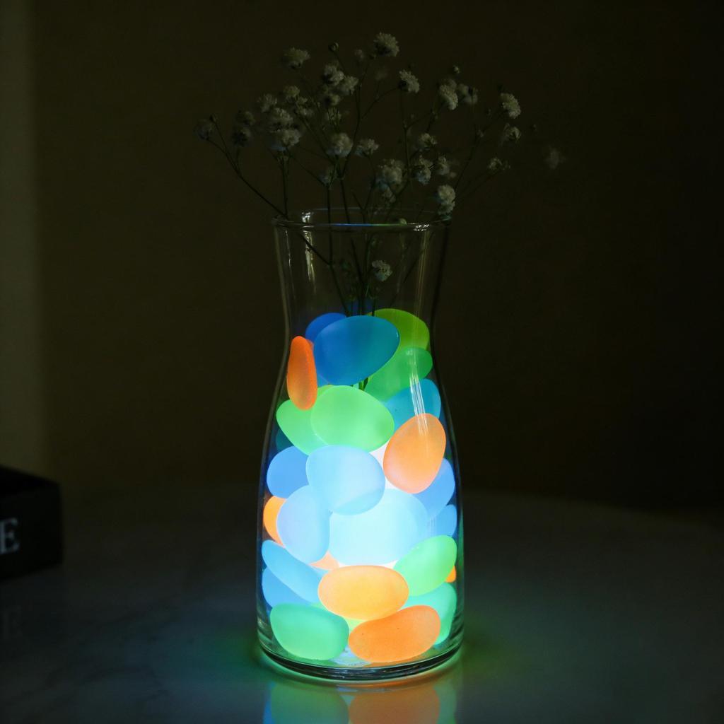 4cm Luminous Glow Pebbles for Garden, Fish Tank, Bonsai, and Decorative Landscaping