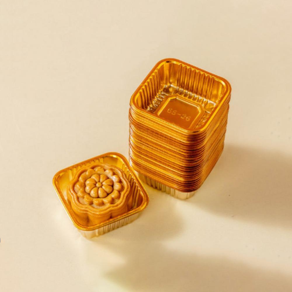 100PCS Plastic Mooncake Packaging Tray Thicken Dessert Plate Mooncake Plastic Inner Tray  Dim Sum