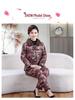 Chic Winter Cotton Outfit: Velvet-Lined Jacket & Pants Set for Middle-Aged and Elderly Women