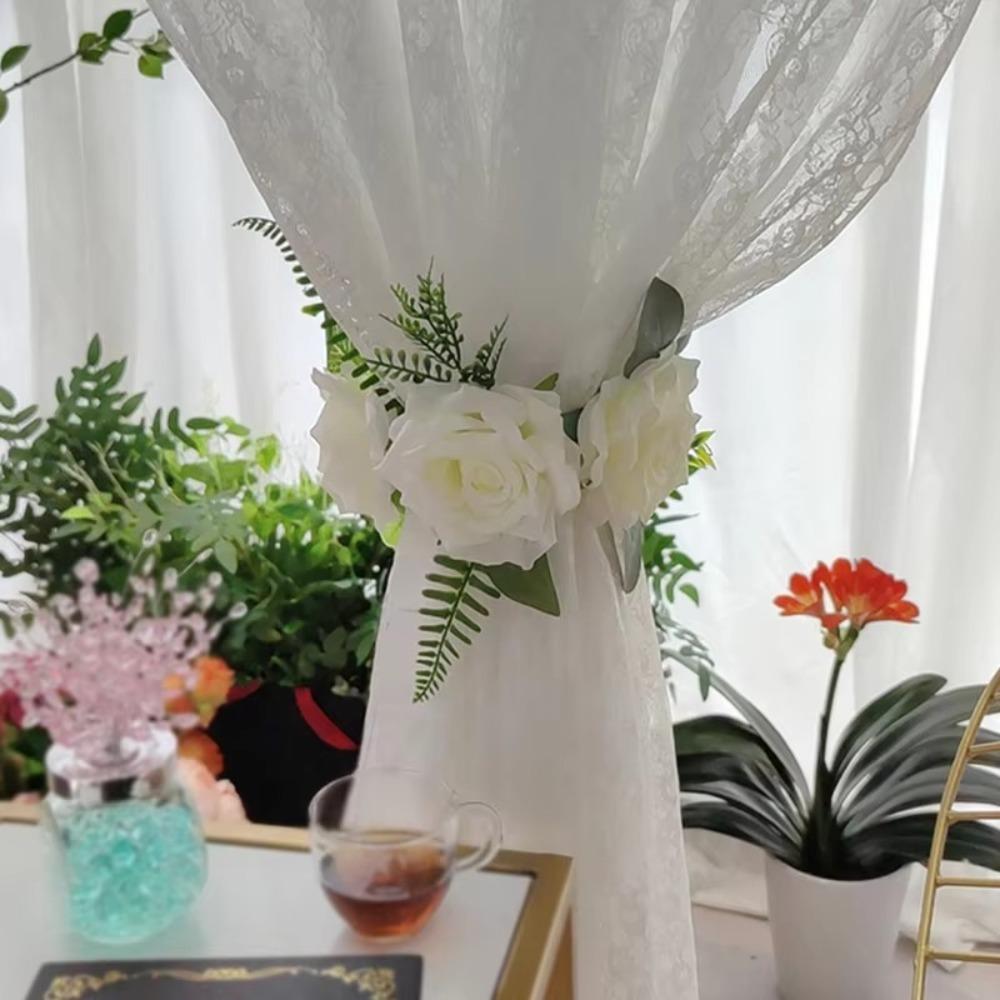 

Elegant Drapes Buckle Straps Romantic Curtain Buckle Creative Flowers Curtain Clamp Home Decor Style 1