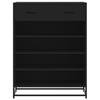 Shoe Cabinet Black 75x38x97.5 cm Particleboard Metal