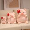 New 30-55Cm Cute Cartoon Angel Pig Plush Toys Lovely Fat Piggy Stuffed Doll Red Heart For Girls Lovers Valentine'S Day Gifts
