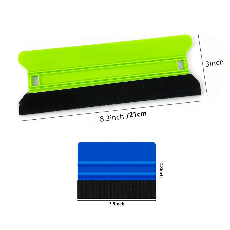 Squeegee Vinyl Tool 8IN/6IN/5IN/4IN Car Vinyl Spatula Scraper with Felt Edge Wallpaper Decal Applicator Kit Wrapping Tools