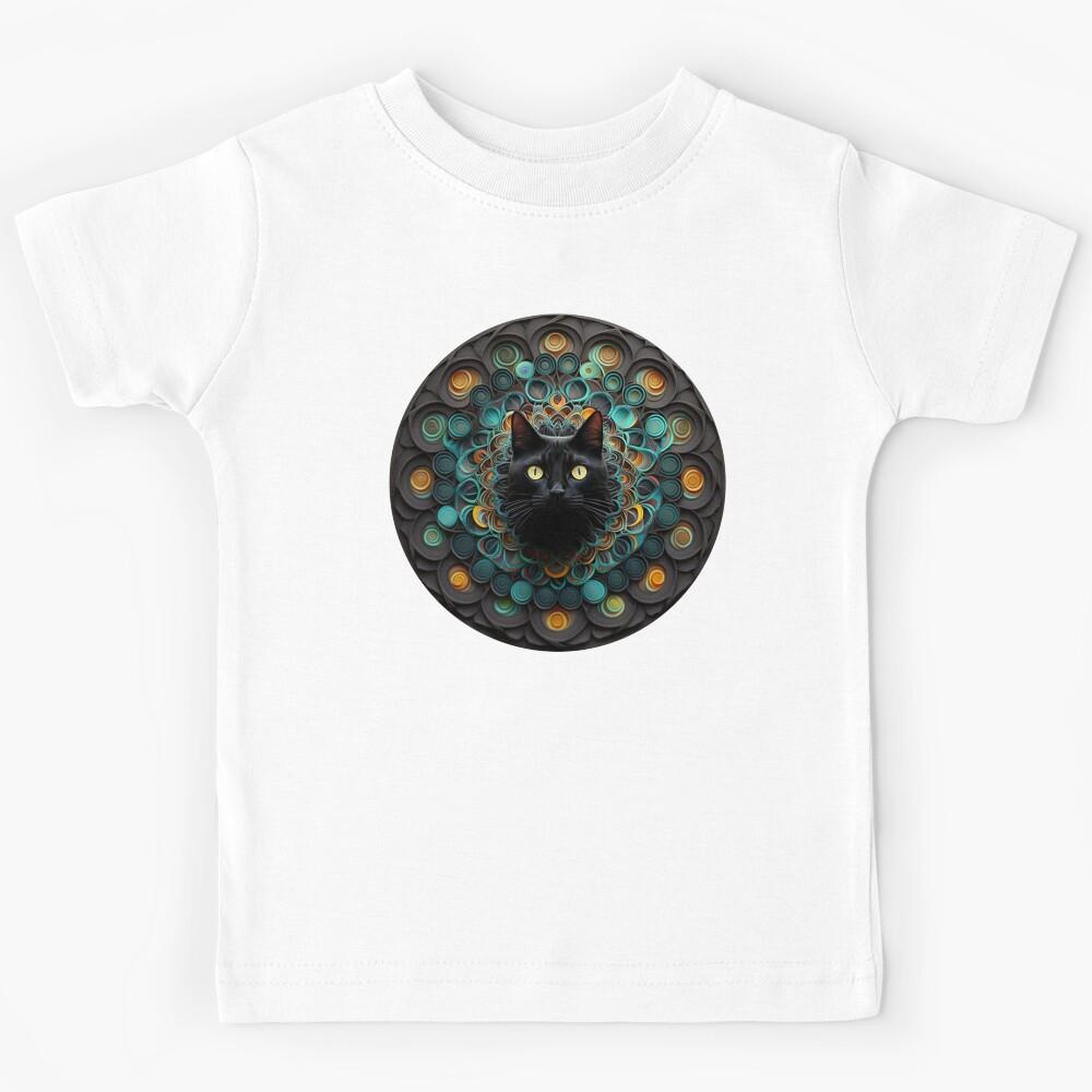 Cat Noir #969 | Black Cat Kids T-Shirt 110