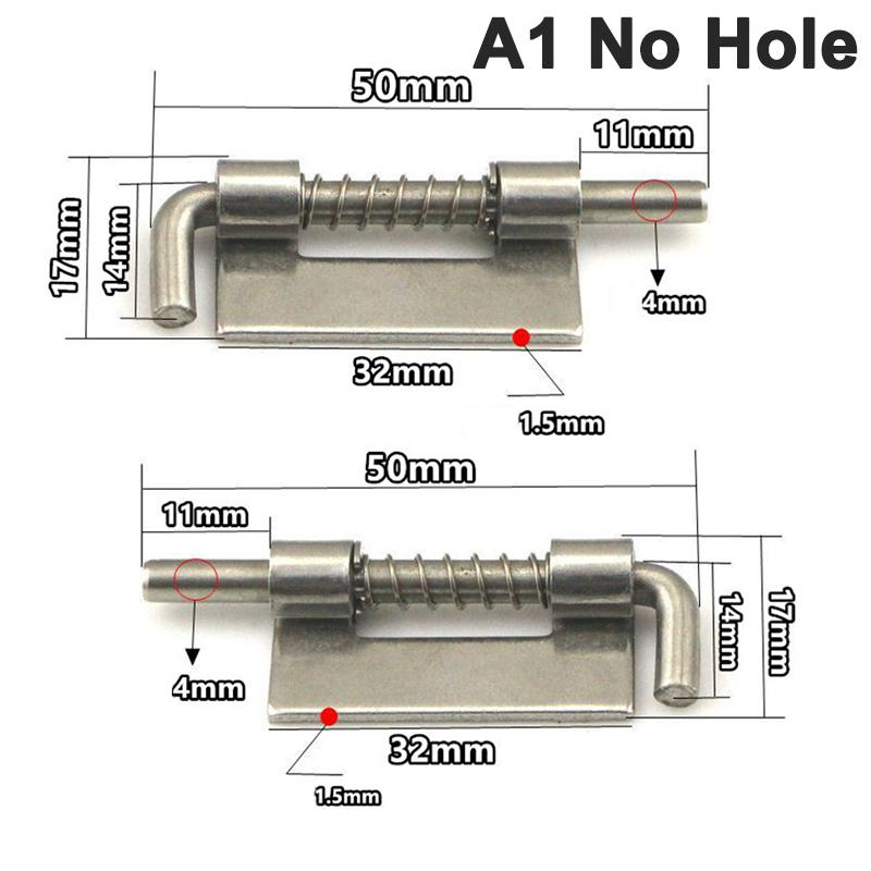 1Pair 304 Stainless Steel Loaded Hinge Security Spring Bolt Barrel Latch Cabinet