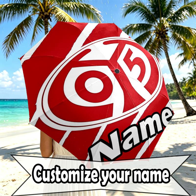 Custom Name Personalized 05 1FSV Mainz 05 Print Umbrella, Auto Open Close, 8‑Rib Sturdy Frame, Commute Camping Hiking Use, Birthday Gift