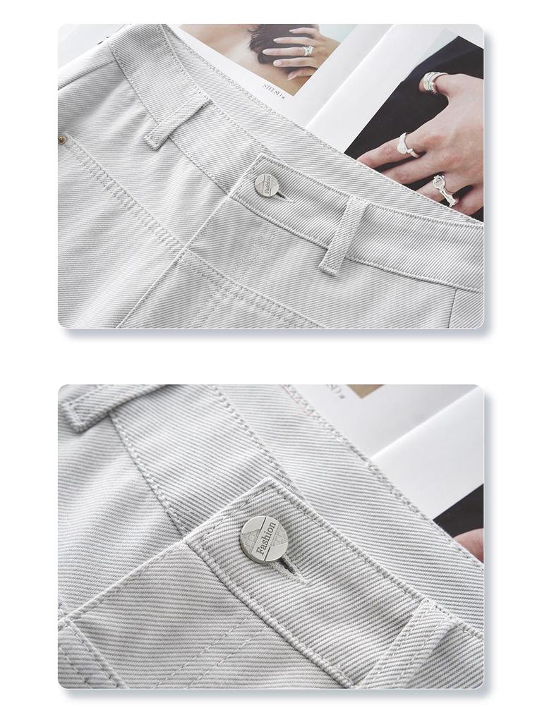 Pink High-Waisted Wide-Leg Micro-Flare Jeans for Women - 2025 Spring/Summer Collection