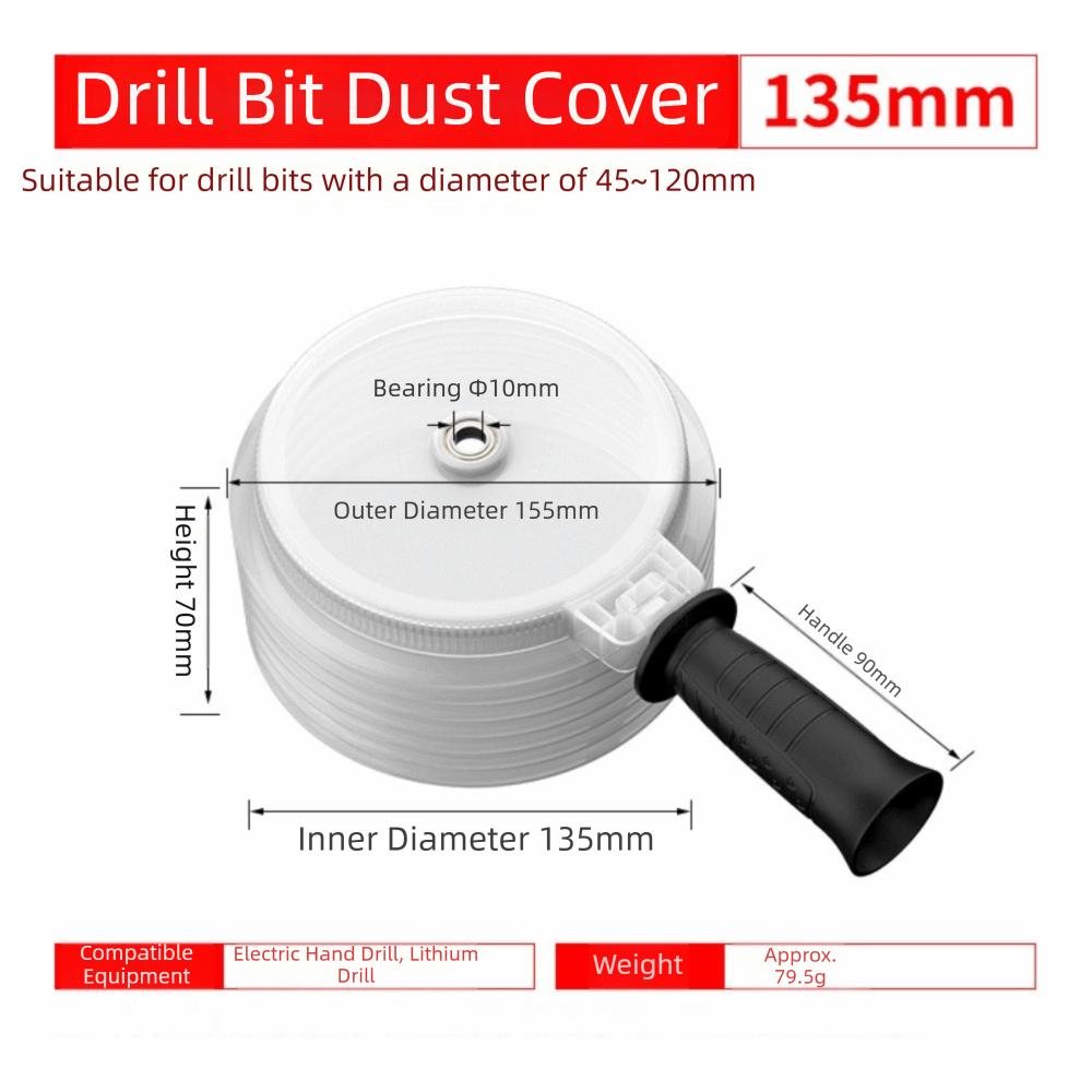 Multi Functional Dust Collector Dustproof Drill Storage Box Dust Cover Wall Drilling