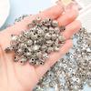 Retro Antique Tibetan Silver Spacer Beads for DIY Jewelry - Large Hole Alloy Beads for Bracelets & Necklaces