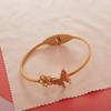 Fashion Ladies Titanium Steel Flower Butterfly Bracelet Bangles