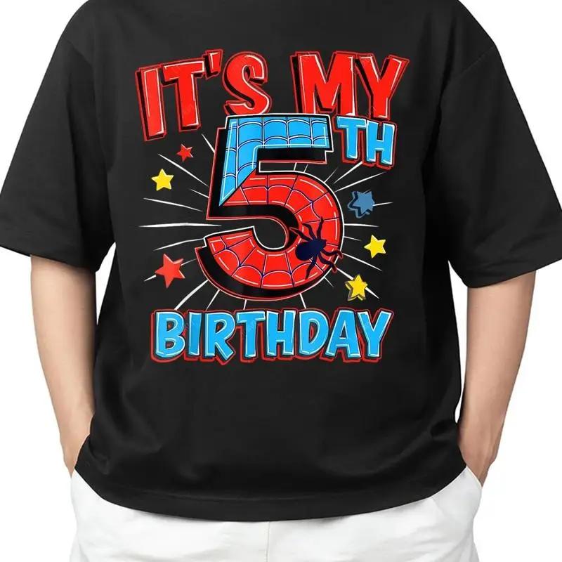 

Birthday Spider Theme Party 5 Years Old T Shirt Grunge Feel S 4Xl S разноцветный