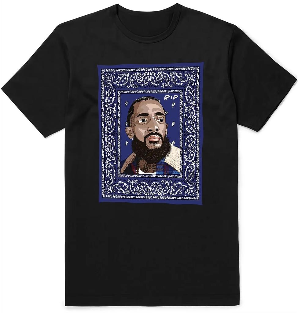 Nipsey Hussle Graphics 100Cotton Commemorative Shirt Unisex Y2k Hip Hop Style 2026 Summer Mens Short Sleeve Tshirt Fan Gift