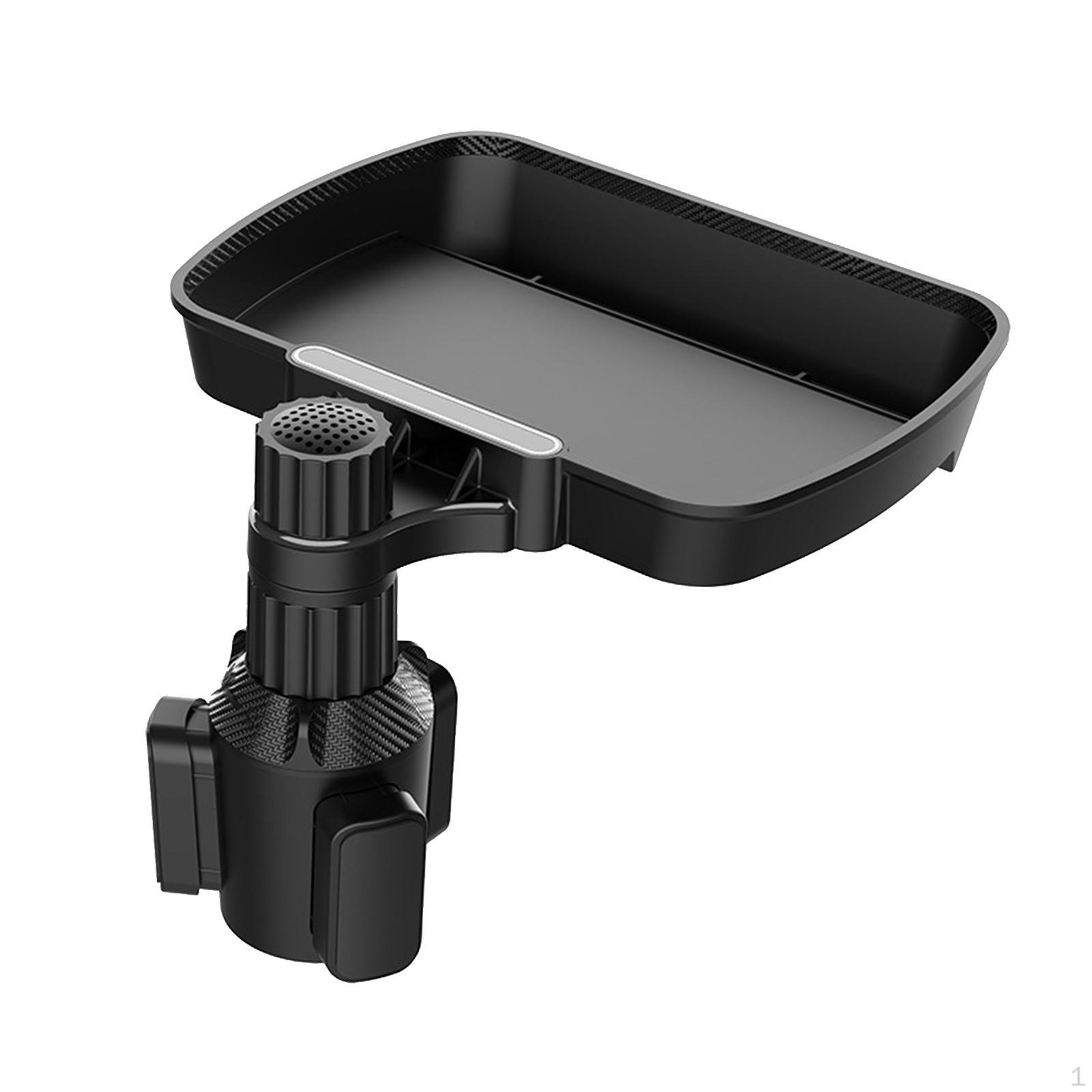 

Car Cup Holder Expander with Food Tray Cylindrical Bottles Adjustable Multipurpose Vehicle Mounted Without O cup holder