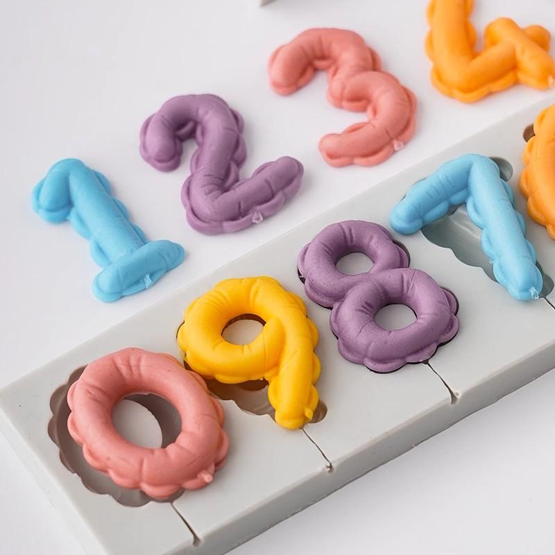 Number Lollipop Silicone Mold DIY Fondant Cake Decorating Tools Sugarcraft Chocolate Cupcake Baking Tool