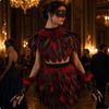 Layered Feather Costume Ensemble with Elastic Waist Skirt Feathered for Halloween Costumes,