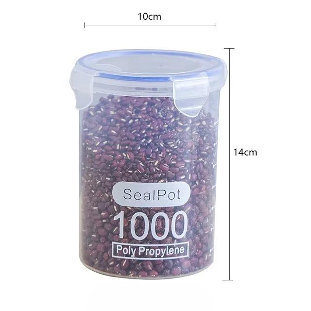 Food Storage Box Sealed Plastic Cereal Candy Dried Jars with Lid Fridge Storage Tank Containers Household Item Kitchen Organizer