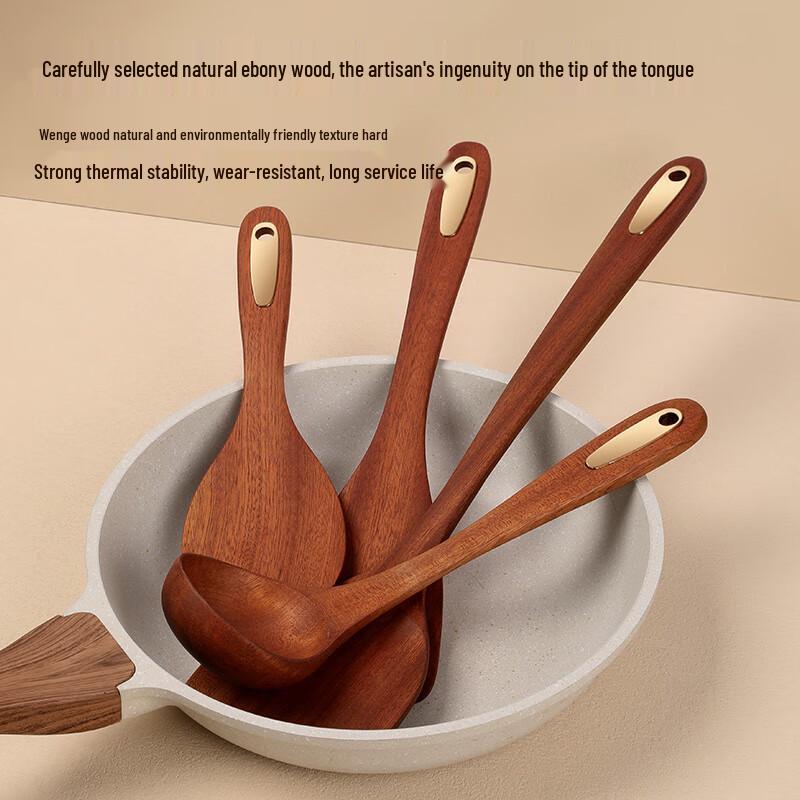 Tangzongkuai Ebony Wood Rice Spoon, 22.5cm