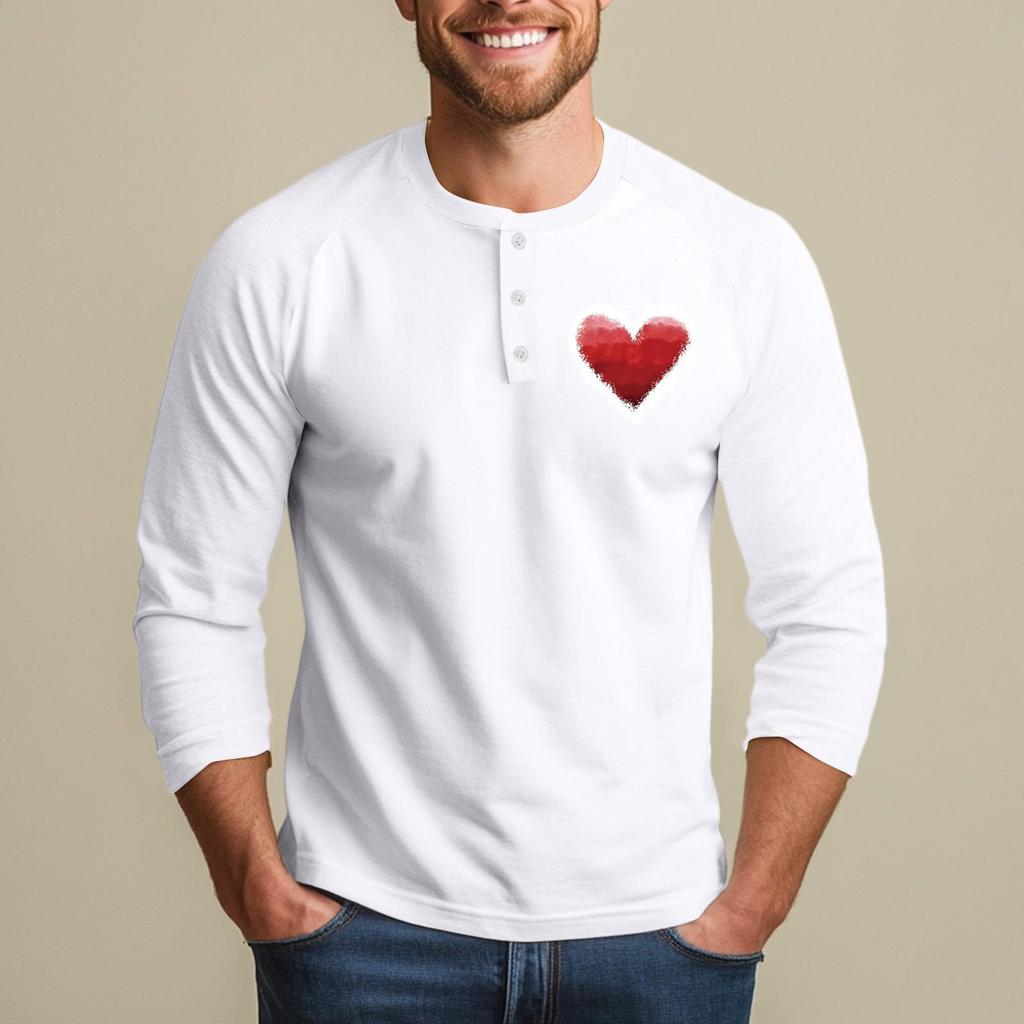 Men's Raglan Sleeve Three-quarter Sleeve Top