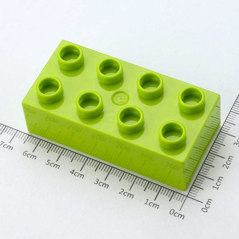 2x4 Dots Big Size Thick Brick 4PCS Colorful Building Block Figuers Compatible Large Plate Accessorie Kid Educational Toys Boys