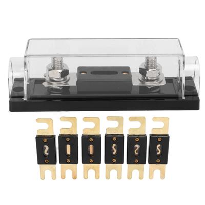 Car Audio Fuses Holders 150A Video System ANL Fuse Block Set with 6 Fuses for RV Yacht Ship