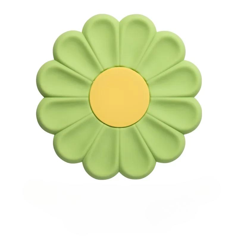Hitzebeständige Silikonmatte mit Blumenmotiv, Untersetzer für Getränkebecher, rutschfeste Topflappen, Tischset, Küchenzubehör, Untersetzer