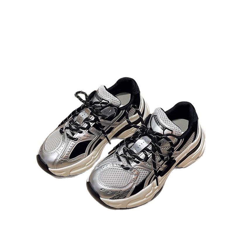 Spring 2025 new dad shoes student platform height increase casual Korean version girls running sneakers women