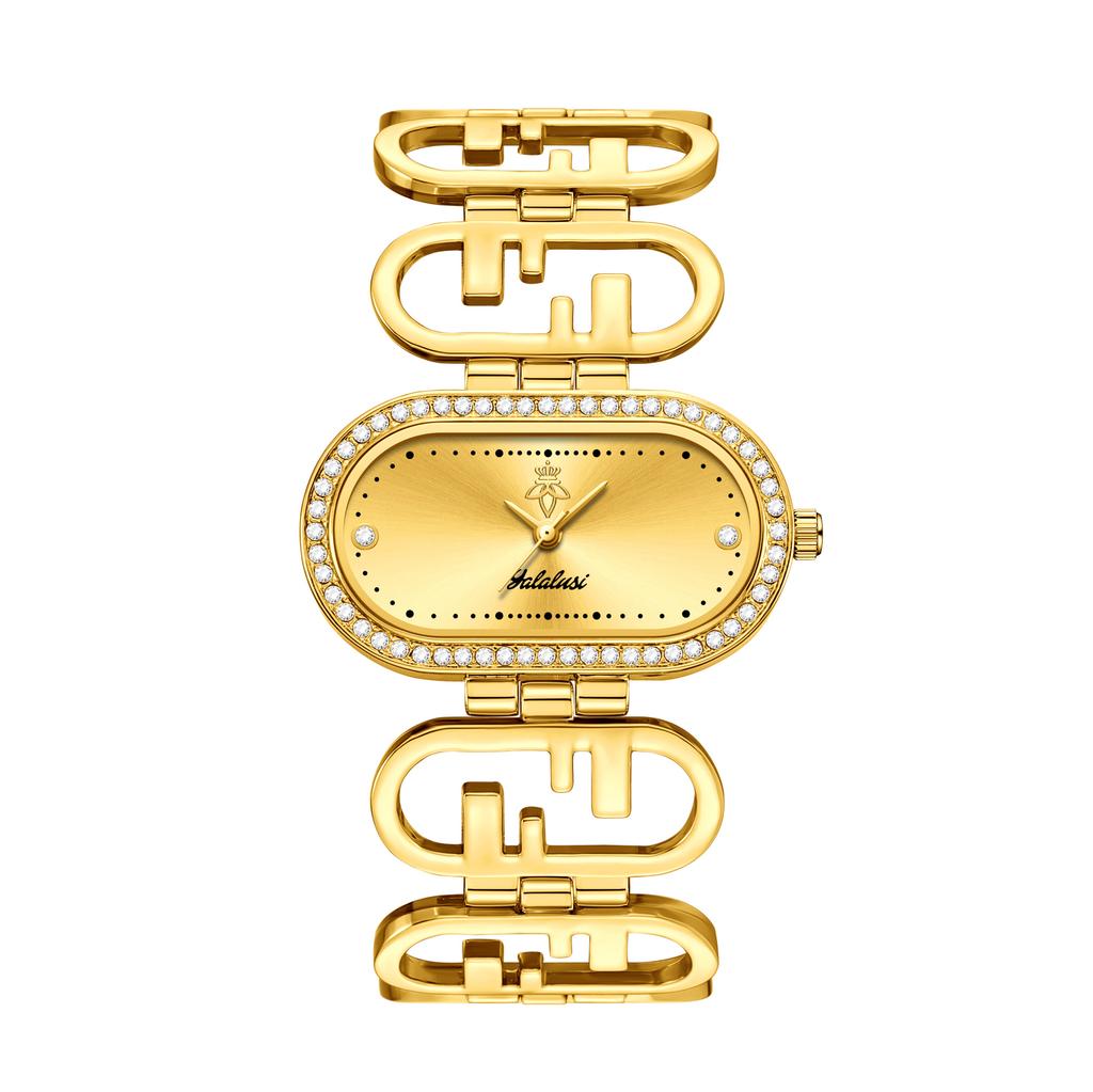 YaLaLuSi Brand Women’s Quartz Water-Resistant Watch: A Luxurious and Elegant Bracelet-Style Timepiece and Gift Reloj Mujer