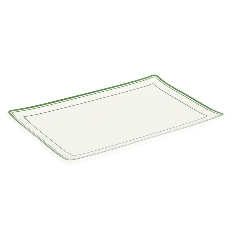 Melamine Rectangular Imitation Porcelain Plate for Hot Pot, BBQ, and Sushi Restaurants