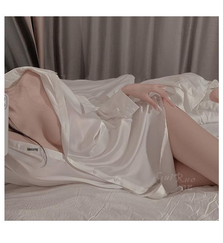 Sexig enfärgad lös passform pyjamas set - Plusstorlek bekväma hemmakläder