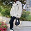 Cardigan Sweater Outdoor Sports Double-sided Velvet Stand-up Collar Jacket Trendy Brand Fleece Clothes Women's Autumn and Winter Windproof Warm Fleece