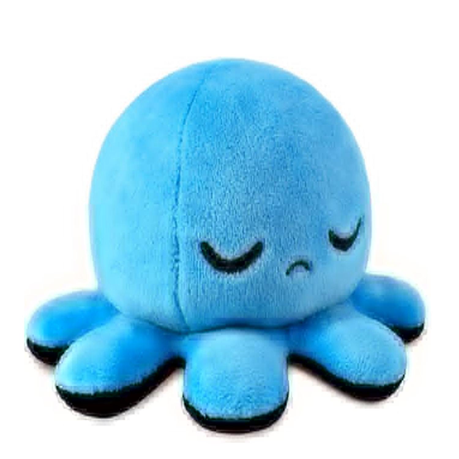 

The Original Reversible Octopus Plushie - Black + Gray - Cute Sensory Fidget Stuffed Animals That Show Your Mood