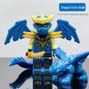 Dragon Form Two-Color Injection Molded Building Block Figure Set - Compatible Educational Toy for Boys