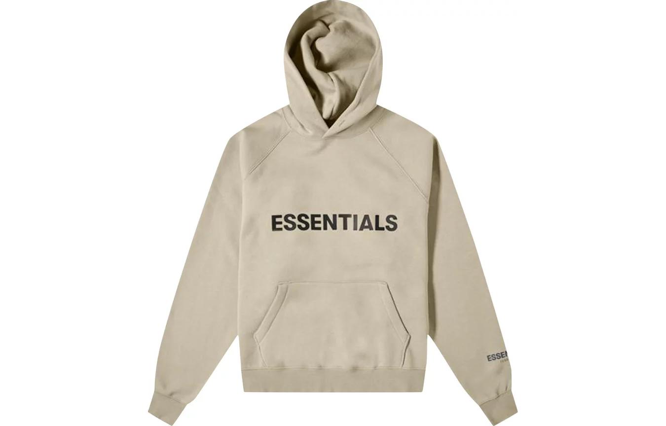 Herren Hoodie Fear Of God Essentials Hoodie Buchstabe Raglanärmel Fleecegefüttert Mit Kapuze Amerikanisch Schwergewicht 2XL