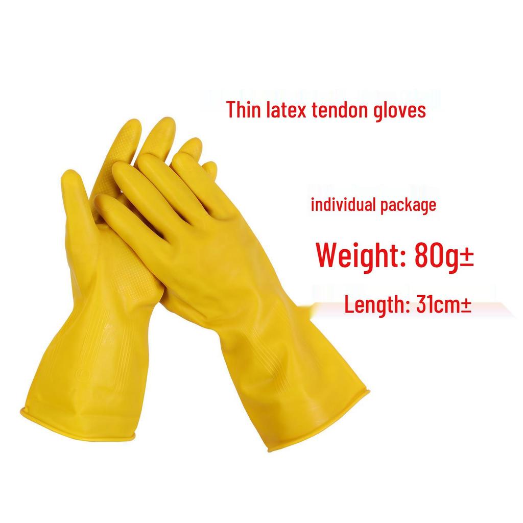 Wodoodporne gumowe rękawice domowe do zmywania naczyń, czyszczenia kuchni, mycia samochodu i użytku wodnego z bawełnianym aksamitnym wnętrzem