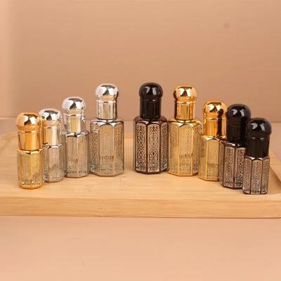 1pcs 3ml/6ml/12ml Laser Coated Crystal Essential Oil Bottle Dispenser Bottle Spiral Sealed Dropper Perfume Rollerball Bottle
