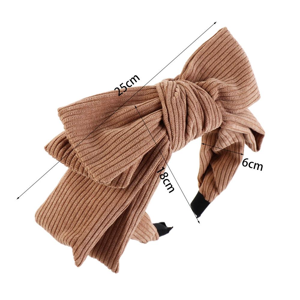 Corduroy Bowtie Hair Hoop Large Wash Face Hairband Gifts Bowtie Headband  Adult