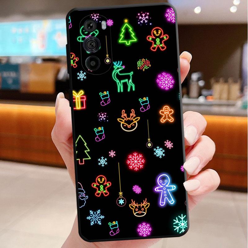 Christmas Art Phone Case For Motorola Edge 50 40 Pro 60 50 40 30 Ultra Neo Fusion Moto G Play G Stylus G Power G