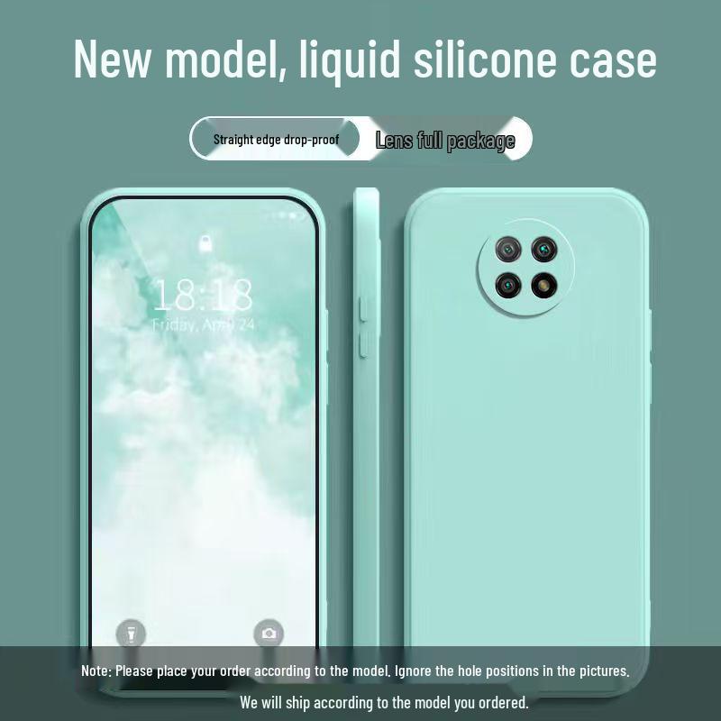 Redmi Note 9 5G Solid Color Liquid Silicone Anti-drop Soft Case