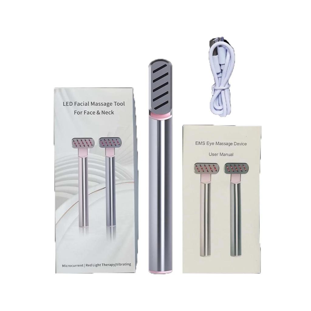 Tragbarer Rotlichttherapie Augenmassagegerät – USB Wiederaufladbar, Vibrierend, 42°C Warme Kompresse für Augenringe & Falten