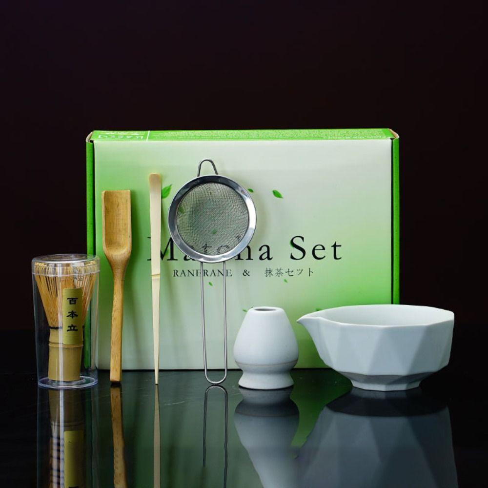6Pcs/Set Smooth Japanese Matcha Powder Whisk Kiln-Formed Matcha Set  Tea Set Accessories