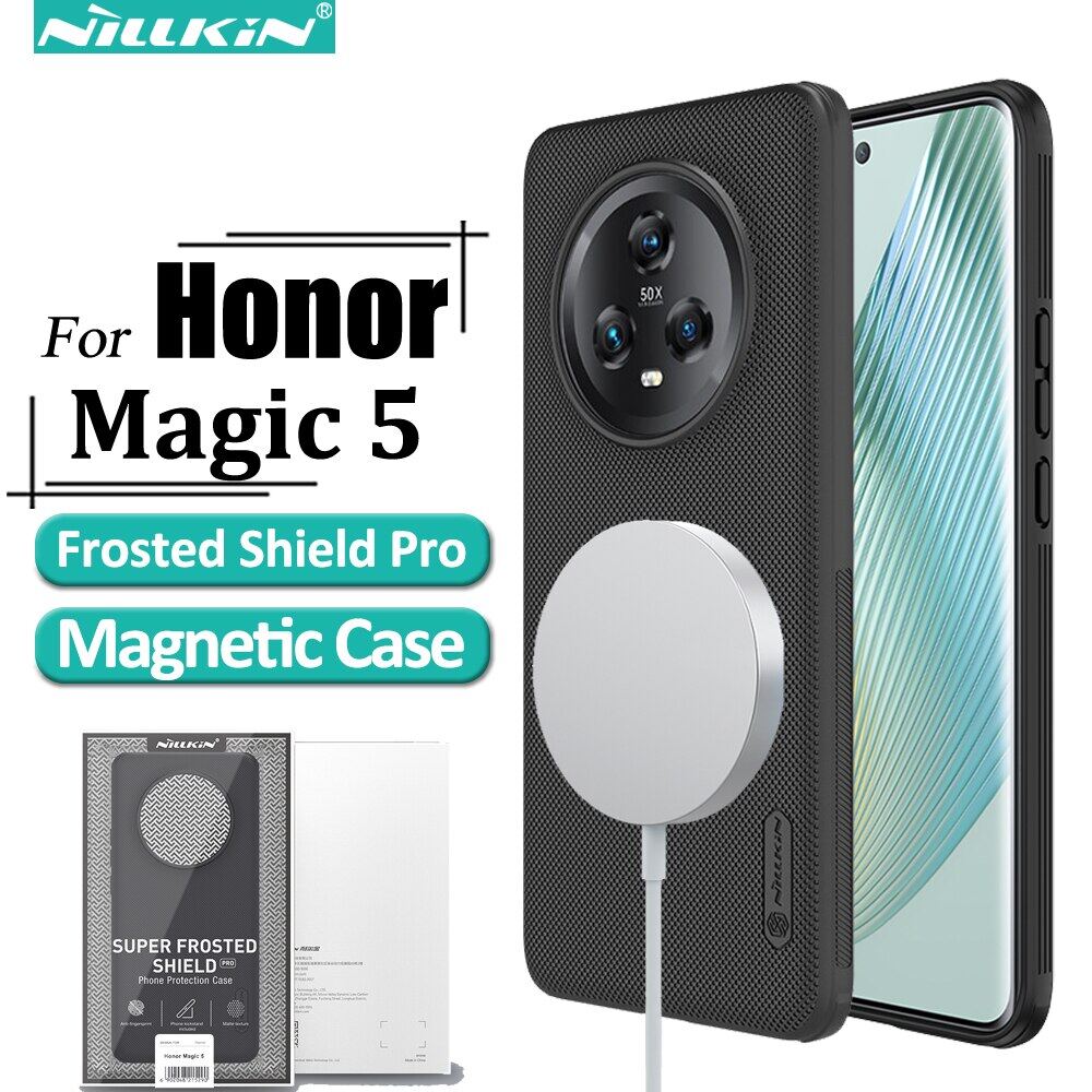 

Для Honor Magic 5 Чехол Nillkin Frosted Shield Pro Магнитный ПК Жесткая задняя крышка для Honor Magic5 Чехол