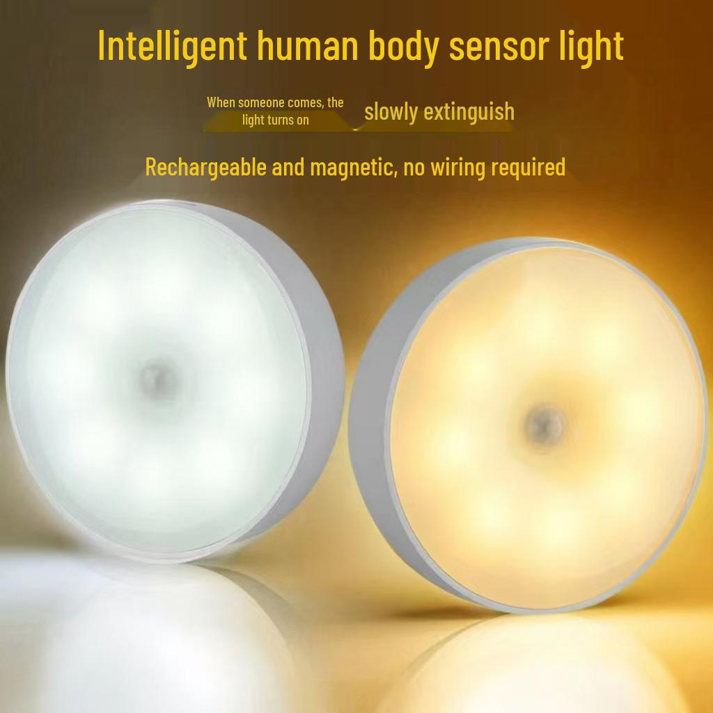 USB Rechargeable Motion Sensor Night Light for Bedroom, Stairway, and Corridor