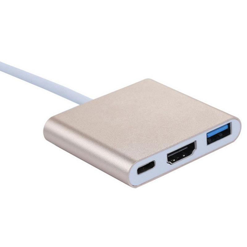 1ks Typ C Na Hd Konvertor Rozšiřující Otg Adaptér 3 V 1 Typ C 3.0 Hub S Hdmi 4K Rozbočovačem Čtečka Karet USB Disku PD Nabíjecí Dok