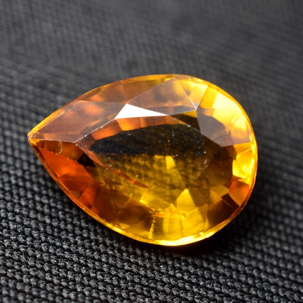 Most Expensive Orange Pear Cut 6.80 Ct Natural Sapphire Loose Gemstone CERTIFIED