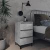 Nightstand with Metal Legs Concrete Grey 40 X 35 X 69 Cm