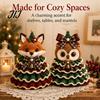 Handmade Birthday Gift Ideas Animal Xmas Tree Crochet Kit, Christmas DIY Cute Ornaments Highland Cow Forest Craft Kit for Beginners, Holiday