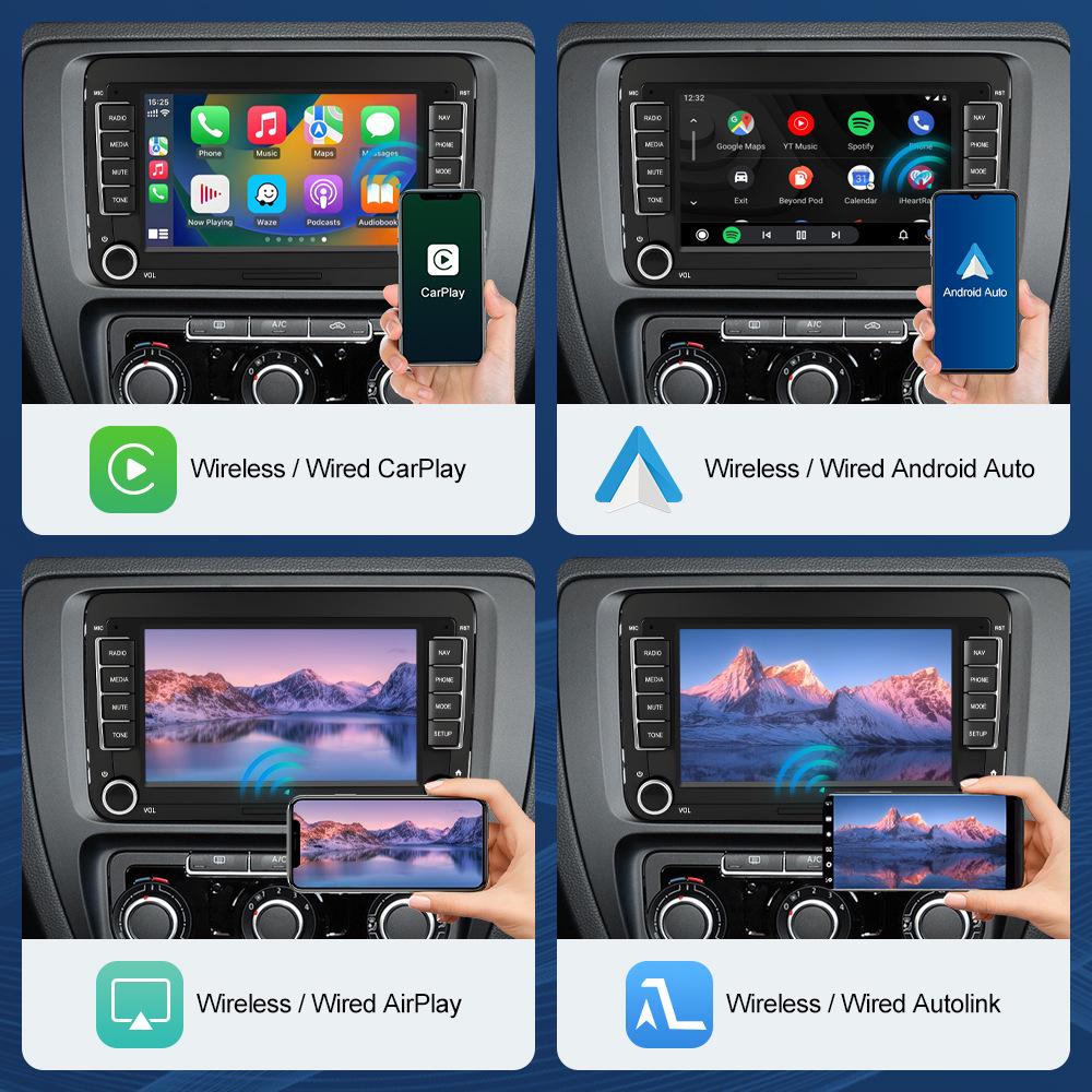 7-inch CarPlay Multimedia Display for Volkswagen, SEAT, Skoda (2003-2015 Models)
